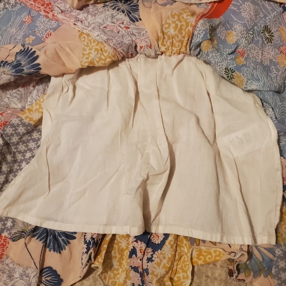 MiMi & Maggie Long Sleeve Grace Handkerchief Dress 6-9 MTHS Patchwork Flowers